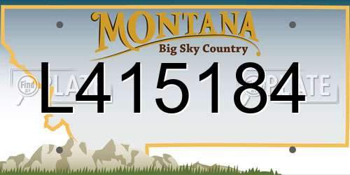 L415184 Montana License Plate