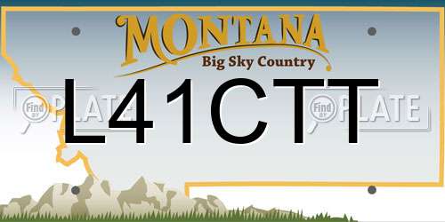 L41CTT Montana License Plate