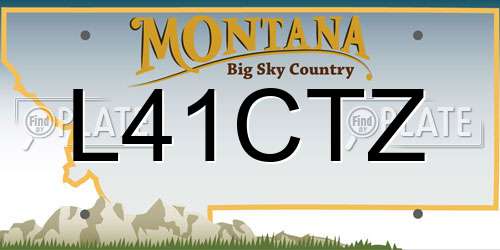 L41CTZ Montana License Plate