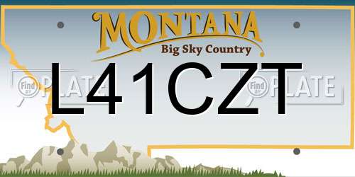 L41CZT Montana License Plate