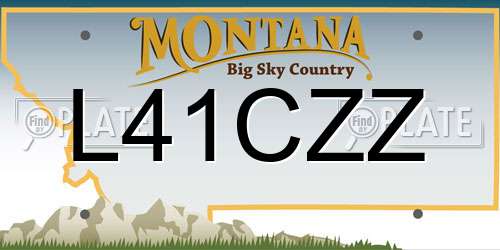 L41CZZ Montana License Plate