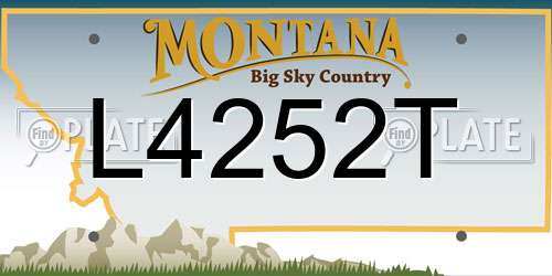 L4252T Montana License Plate