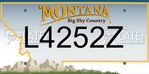 L4252Z Montana License Plate