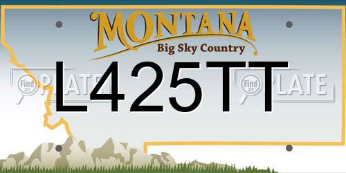 L425TT Montana License Plate