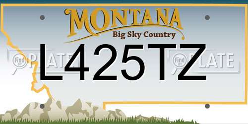 L425TZ Montana License Plate