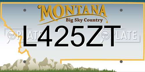 L425ZT Montana License Plate