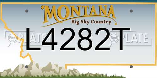 L4282T Montana License Plate