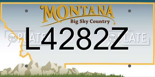L4282Z Montana License Plate