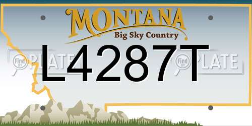 L4287T Montana License Plate