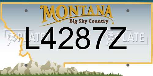 L4287Z Montana License Plate