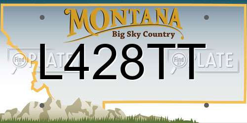 L428TT Montana License Plate