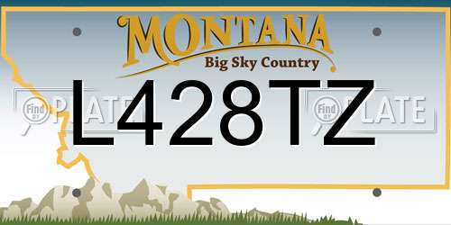 L428TZ Montana License Plate