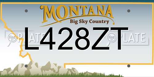 L428ZT Montana License Plate