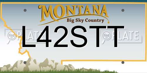L42STT Montana License Plate