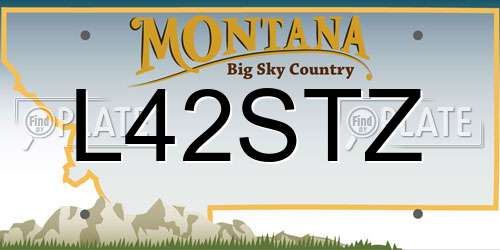 L42STZ Montana License Plate