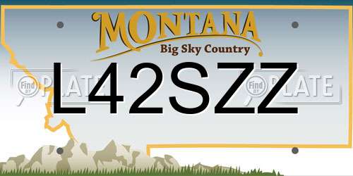 L42SZZ Montana License Plate