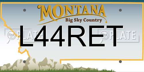 L44RET Montana License Plate