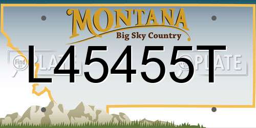 L45455T Montana License Plate