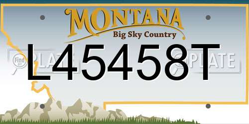 L45458T Montana License Plate