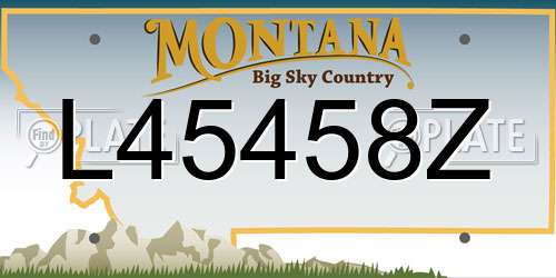 L45458Z Montana License Plate
