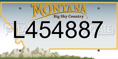 L454887 Montana License Plate