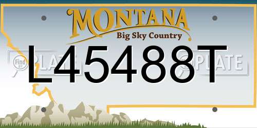 L45488T Montana License Plate
