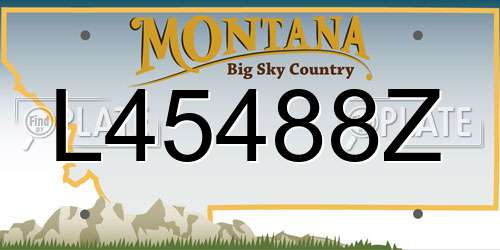 L45488Z Montana License Plate