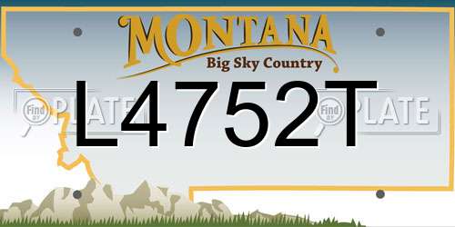 L4752T Montana License Plate