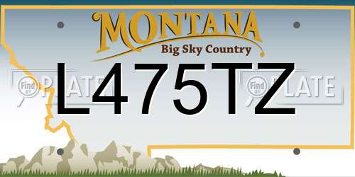 L475TZ Montana License Plate