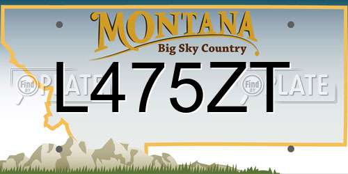 L475ZT Montana License Plate