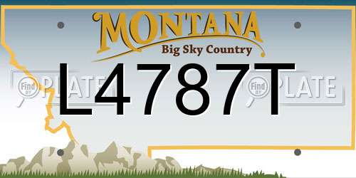 L4787T Montana License Plate
