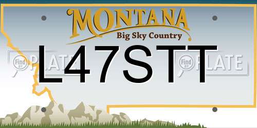 L47STT Montana License Plate