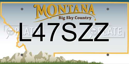 L47SZZ Montana License Plate