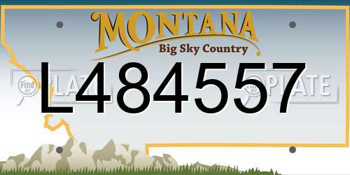 L484557 Montana License Plate