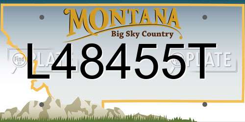L48455T Montana License Plate