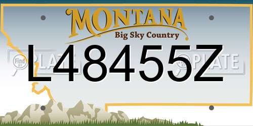 L48455Z Montana License Plate
