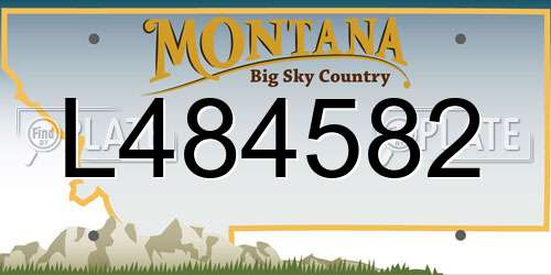 L484582 Montana License Plate