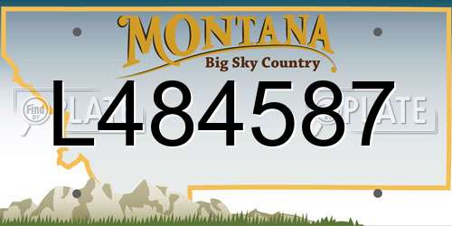 L484587 Montana License Plate