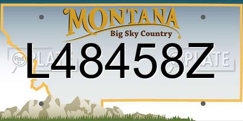 L48458Z Montana License Plate