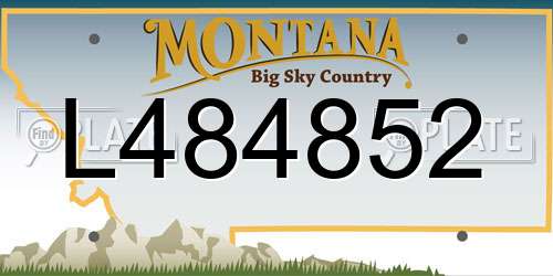 L484852 Montana License Plate
