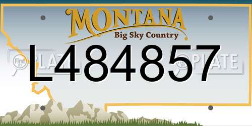 L484857 Montana License Plate