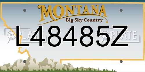 L48485Z Montana License Plate