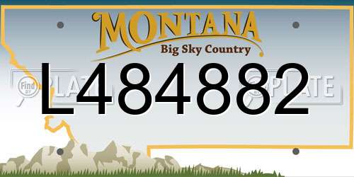 L484882 Montana License Plate