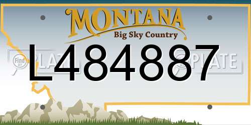 L484887 Montana License Plate