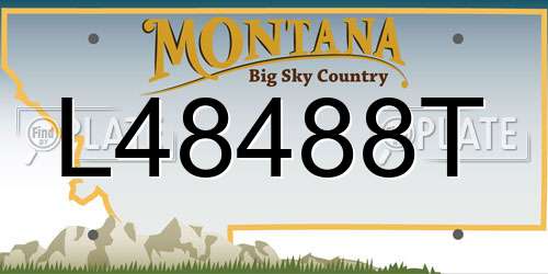 L48488T Montana License Plate