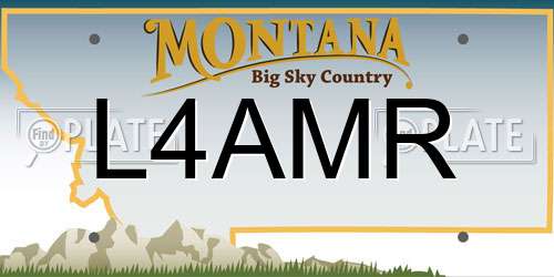 L4AMR Montana License Plate