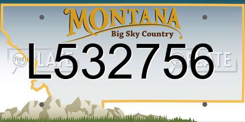 L532756 Montana License Plate