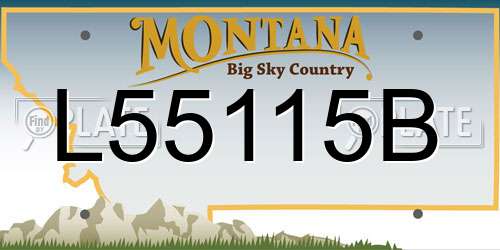L55115B Montana License Plate