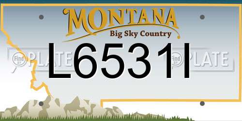L6531I Montana License Plate