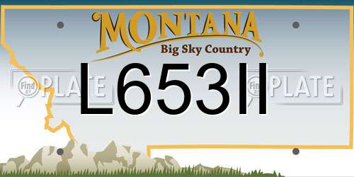 L653II Montana License Plate